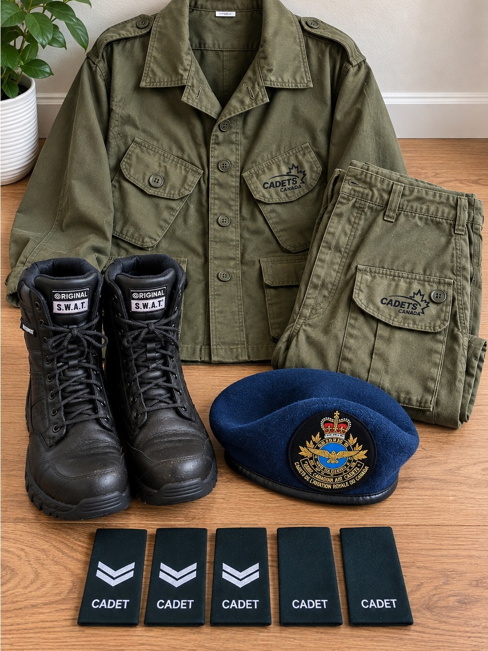Olive Green Military-Style Jacket
